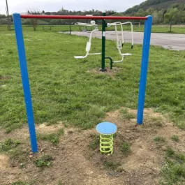 Rugós derékmozgató senior fitnesz (fém)